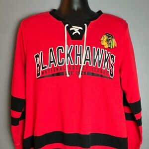 NHL Reebok Chicago Blackhawks Thermal Hockey Sweater Long Sleeve Shirt Size 2X
